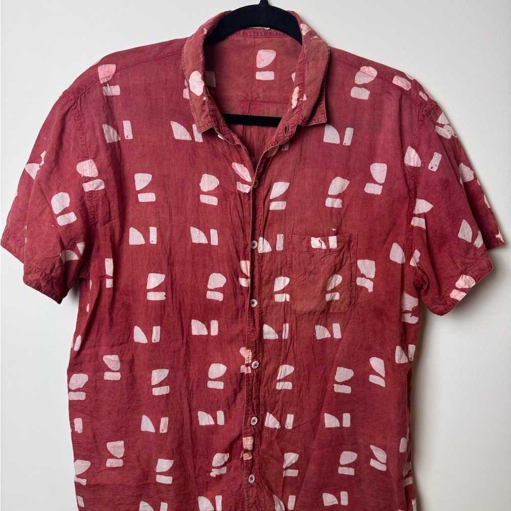 Industry of All Nations natural dye button down shirt